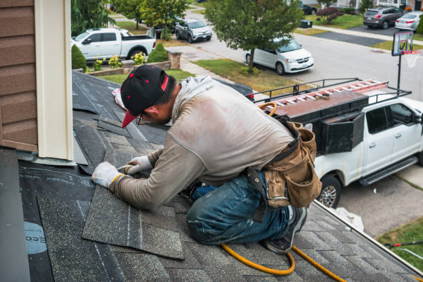 Professional Flat Roof Repair technician working in Rothbury, MI